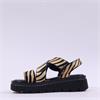 Una Healy Replay Chunky Sole Sandal - Black Zebra